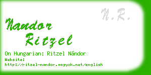 nandor ritzel business card