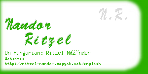 nandor ritzel business card